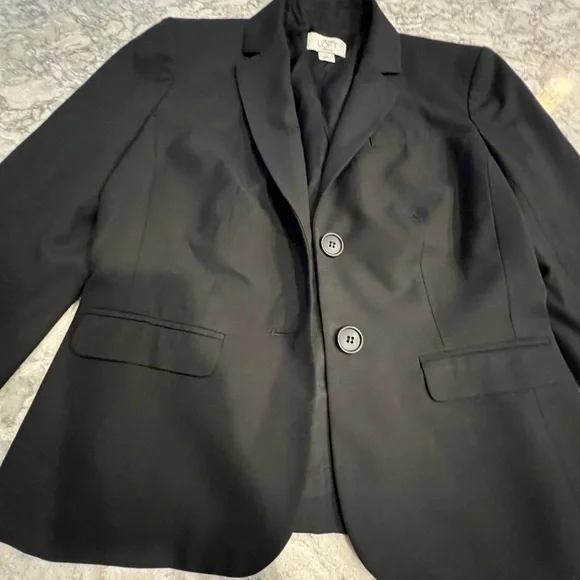 Loft Suit Jacket - Black Petite Size 0 - Picture 8 of 9